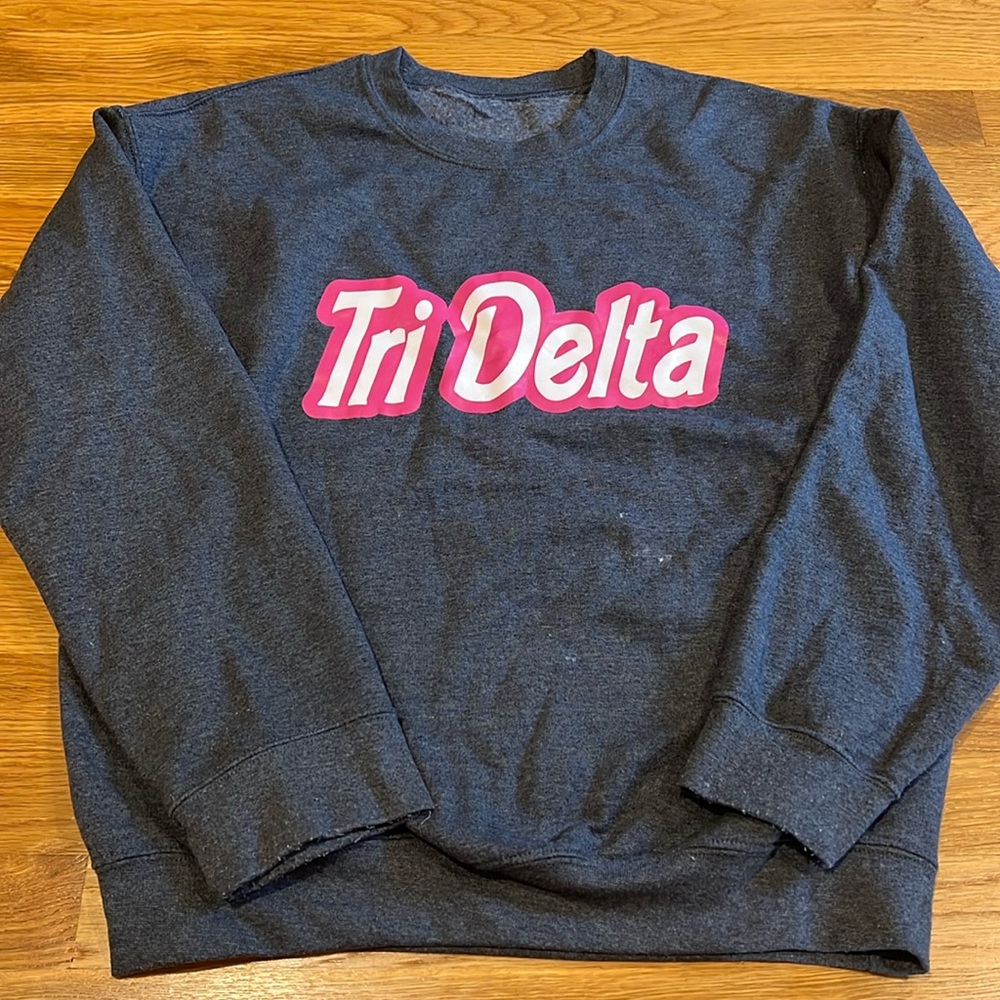 TRI DELTA Gray Barbie Crewneck